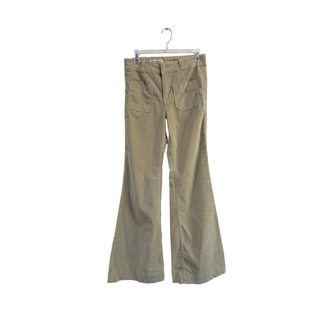 Pilcro and the Letterpress Tan Corduroy Flare Pants Superscript Beige Size 10
